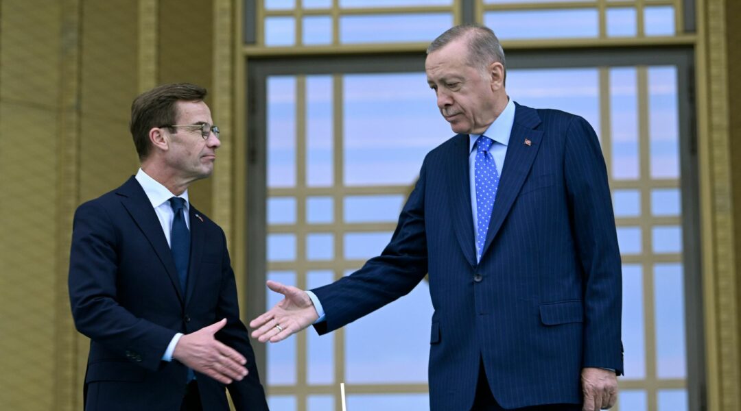 Ulf Kristersson och Recep Tayyip Erdogan